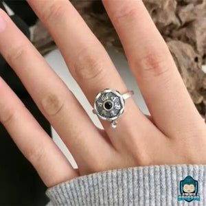Bague-tournante-tibetaine-fleur-de-lotus-perle-noire-La-Maison-de-Bouddha