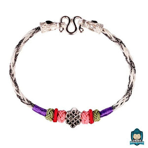 Bracelet tibetain tresse nœud éternel