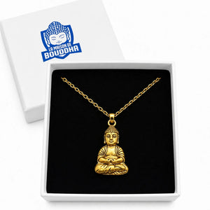 Collier de Bouddha Porte Bonheur Doré La Maison de Bouddha