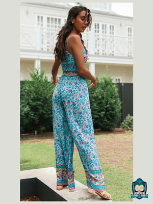 Ensemble-Pantalon-Fluide-et-Haut-Femme-Bleu-Vert-version-bleu-pantalon-ample-et-haut-a-bretelle-La-Maison-de-Bouddha