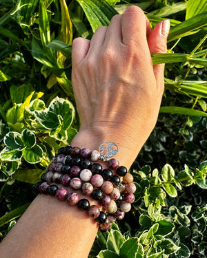 Mala Tourmaline Naturelle 108 Perles – Pendentif Arbre de Vie Mala Tibétain La Maison de Bouddha