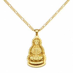 Pendentif Guanyin Bouddha doré La Maison de Bouddha