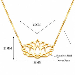 Pendentif avec Fleur de Lotus Doré Colliers La Maison de Bouddha