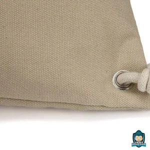 Sac-a-Dos-Ethnique-en-Toile-avec-Cordon-de-Serrage-version-Beige-avec-motifs-aztèques-anneau-support-cordons-à-bretelles-vue-arrière-La-Maison-de-Bouddha