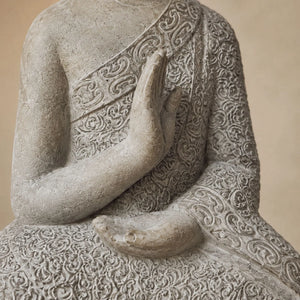 Statue Bouddha de Jardin en Oxyde de Magnésium – 43 cm La Maison de Bouddha