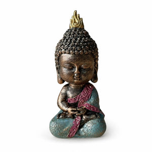 Statuette Bébé Bouddha Zen en Méditation – 14 cm statue bouddhiste en résine La Maison de Bouddha