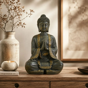 Statue Bouddha Birmanie en Résine – 40 cm statue bouddhiste en résine La Maison de Bouddha