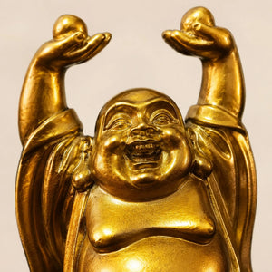 Statuette Bouddha Rieur Budai Dorée en Résine – 6,5 cm La Maison de Bouddha