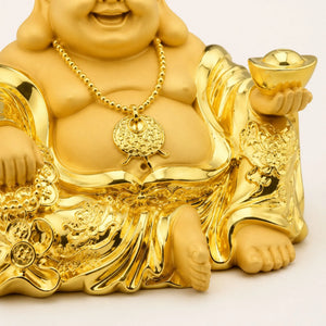 Statuette Bouddha Rieur Budai Dorée en Résine – 8 cm La Maison de Bouddha