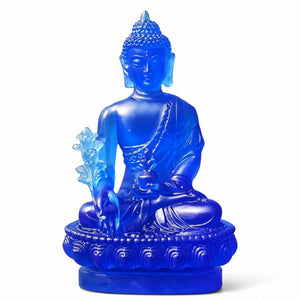 Statuette Bouddha de Médecine Bleue en Résine – 13 cm La Maison de Bouddha