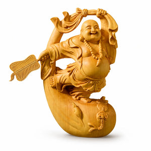 Statuette Budai en Bois de Cyprès – 13 cm | La Maison de Bouddha 200044142 La Maison de Bouddha