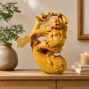 Statuette Budai en Bois de Cyprès – 13 cm | La Maison de Bouddha 200044142 La Maison de Bouddha