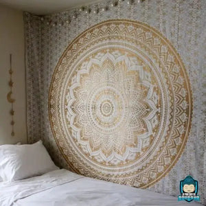 Tenture Mandala Beige Tapisseries de décoration La Maison de Bouddha