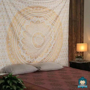 Tenture Mandala Beige Tapisseries de décoration La Maison de Bouddha