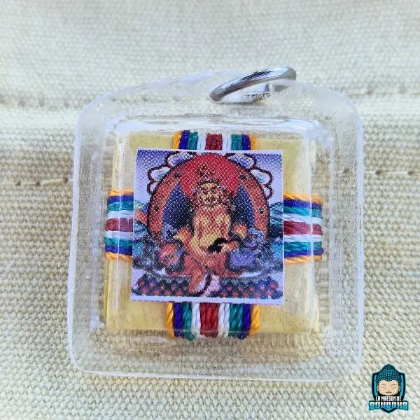 Amulette Yantra du Bouddha de fortune Tibétain Dzambhala