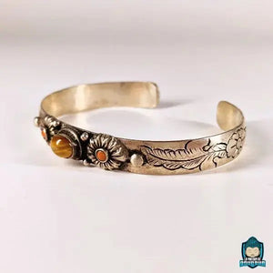 Bracelet Jonc Tibetain et Oeil de Tigre Naturelle