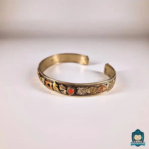 Bracelet Mantra Tibétain Chenrezi Om Mani Padme Hum Corail Rouge