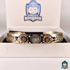 Bracelet Jonc Tibetain et Labradorite Naturelle