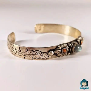Bracelet Jonc Tibetain et Labradorite Naturelle