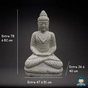 Bouddha en Pierre 80 cm  La Maison de Bouddha