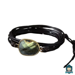 Bracelet-Boho-Labradorite-corde-tressee-de-cire-marron-fonce-reglable-La-Maison-de-Bouddha.