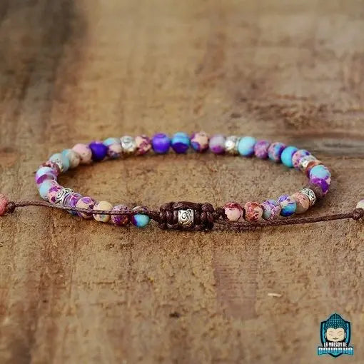 Bracelet-Pierres-Minerales-de-perles-multicolore-ajustable-La-Maison-de-Bouddha