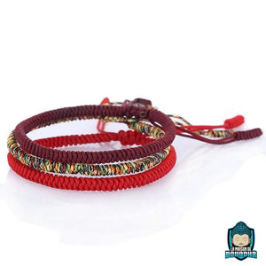 Bracelet Tressé Tibétain  La Maison de Bouddha