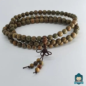 Bracelet mala tibétain de 108 perles en bois de santal La Maison de Bouddha