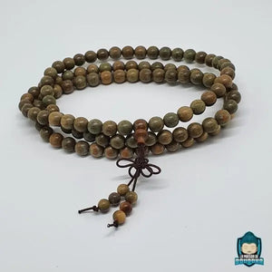 Bracelet mala tibétain de 108 perles en bois de santal La Maison de Bouddha