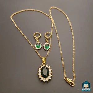 Collier Jade Vert Femme