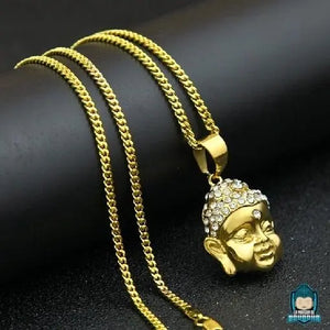 Collier avec pendentif Bouddha doré  La Maison de Bouddha