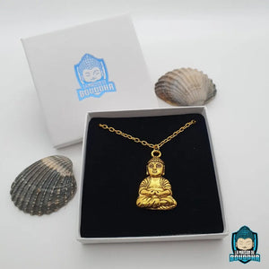Collier de Bouddha Porte Bonheur Doré La Maison de Bouddha