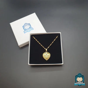 Collier en Forme de Coeur Bouddha Doré La Maison de Bouddha