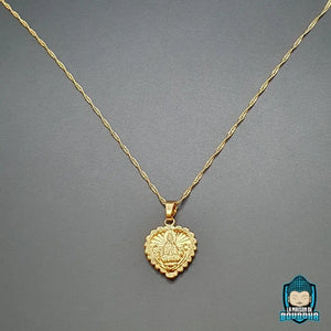 Collier en Forme de Coeur Bouddha Doré La Maison de Bouddha