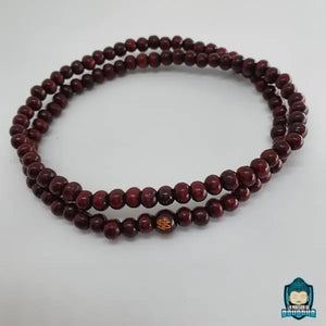 Mala Tibétain Bois de Santal Bordeaux Vêtements et accessoires La Maison de Bouddha