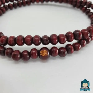 Mala Tibétain Bois de Santal Bordeaux Vêtements et accessoires La Maison de Bouddha