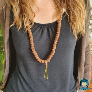 Mala en Graine de Rudraksha du Népal Top Qualité La Maison de Bouddha