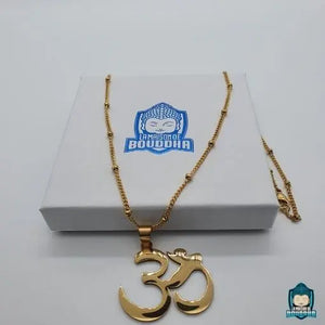 Pendentif AUM doré en acier inoxydable