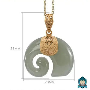 Pendentif Éléphant Jade