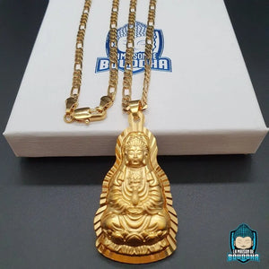 Pendentif Guanyin Bouddha doré La Maison de Bouddha