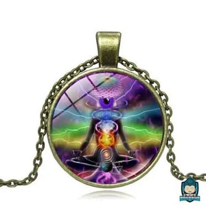 Pendentif-Solaire-Des-7-Chakras-chaine-de-maille-forcat-couleur-dore-La-Maison-de-Bouddha