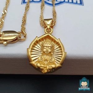 Petit Pendentif Bouddha Doré  La Maison de Bouddha
