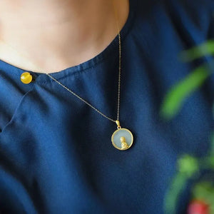 Collier Bouddha Jade Homme