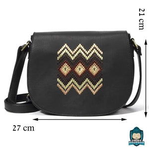 Sac-Bandouliere-Besace-Cuir-Marron-Synthetique-Motif-Ethnique-dimensions-27-cm-longueur-21-cm-hauteur