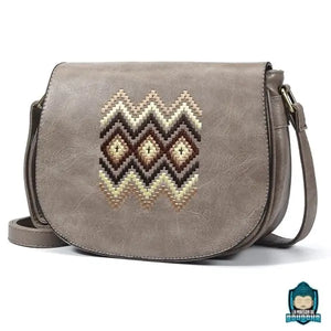 Sac Bandoulière Besace Cuir Marron Synthétique Motif Ethnique Sacs à main La Maison de Bouddha