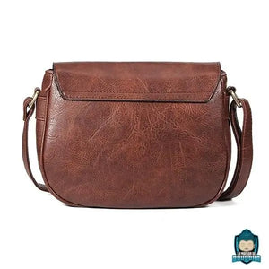 Sac-Bandouliere-Besace-Cuir-Marron-Synthetique-Motif-Ethnique-vue-arriere-du-sac