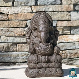 Statue Ganesh Résine Brun Antique  La Maison de Bouddha