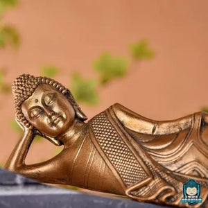 Statuette Bouddha Couché Doré  La Maison de Bouddha