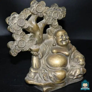 Statuette Bouddha Rieur Métal