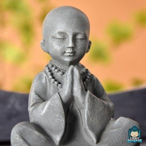 Statuette Moine Bouddhiste en Résine  La Maison de Bouddha